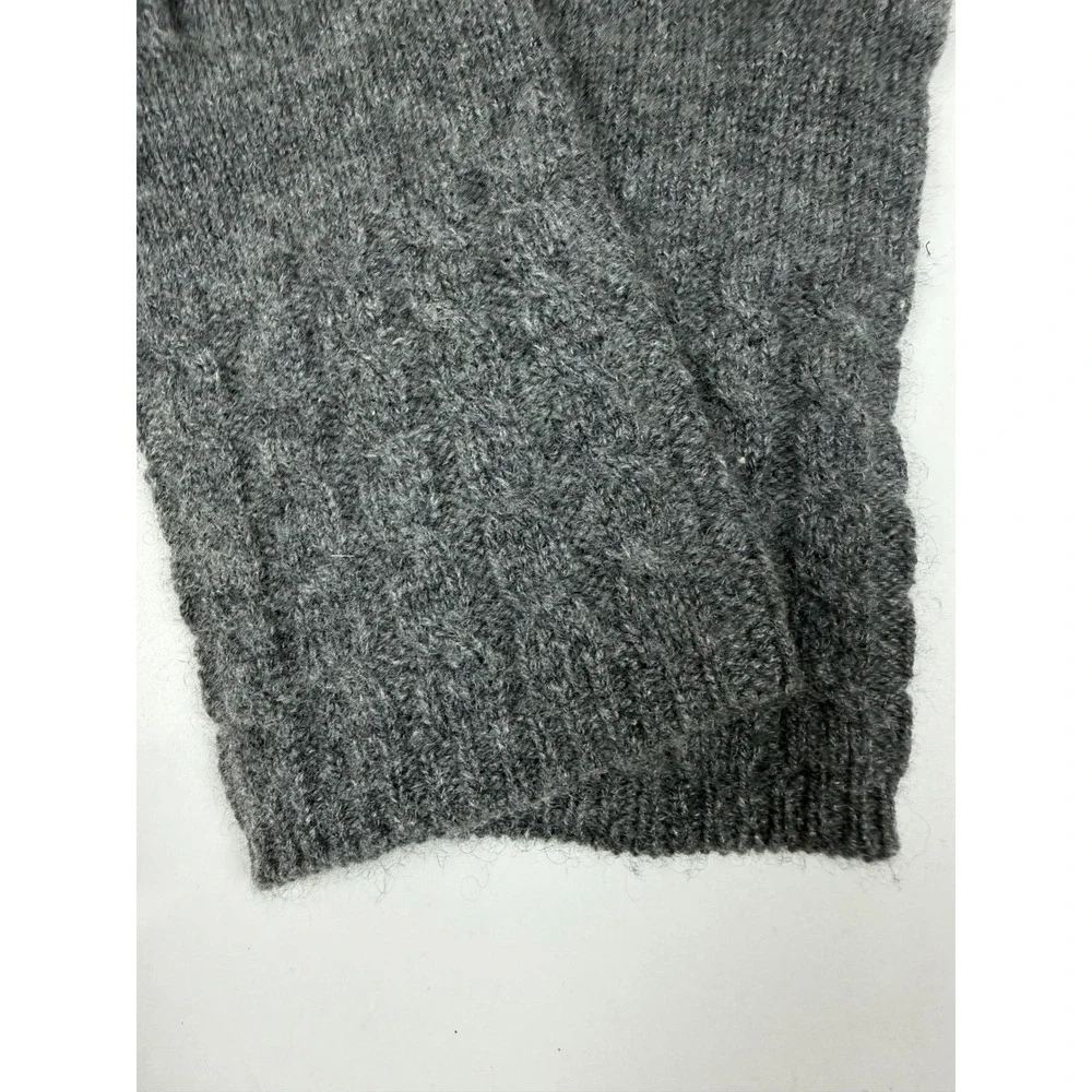 Charter Club Cashmere Gloves Womens One Size Gray Excellent Cable Knit Warm